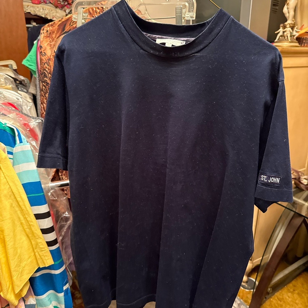 St. John Sport by Marie Gray Navy Short Sleeve Tee